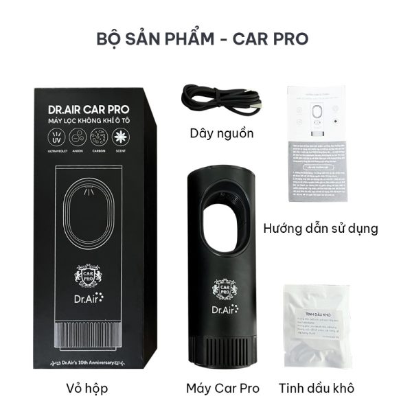 Bộ sản phẩm máy lọc không khí ô tô Car Pro
